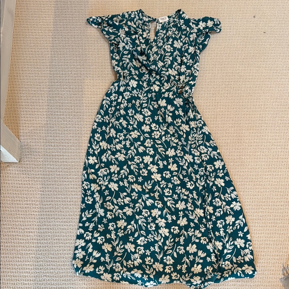 Floral Green Dress